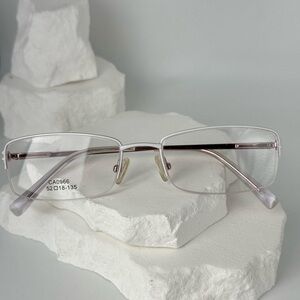 NOS Metal Half Rim Eyeglasses